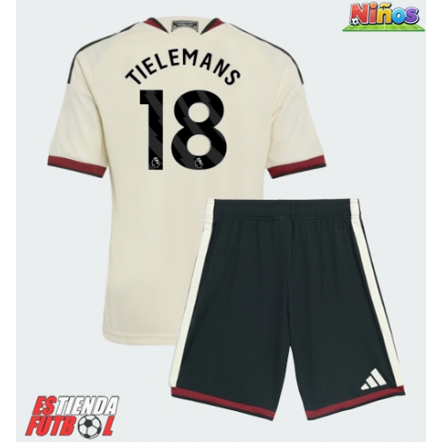 Manchester United Youri Tielemans #18 Tercera Equipación Niños 2026-27 Manga Corta (+ Pantalones cortos)